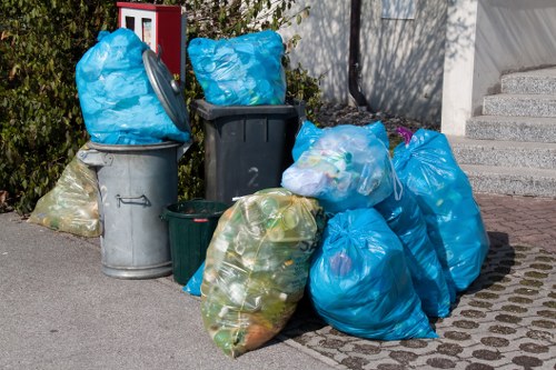 Safe and organized worksite with cleared waste