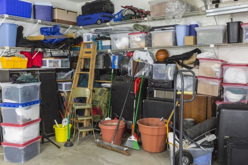 Satisfied customers after garage clearance in Southwark